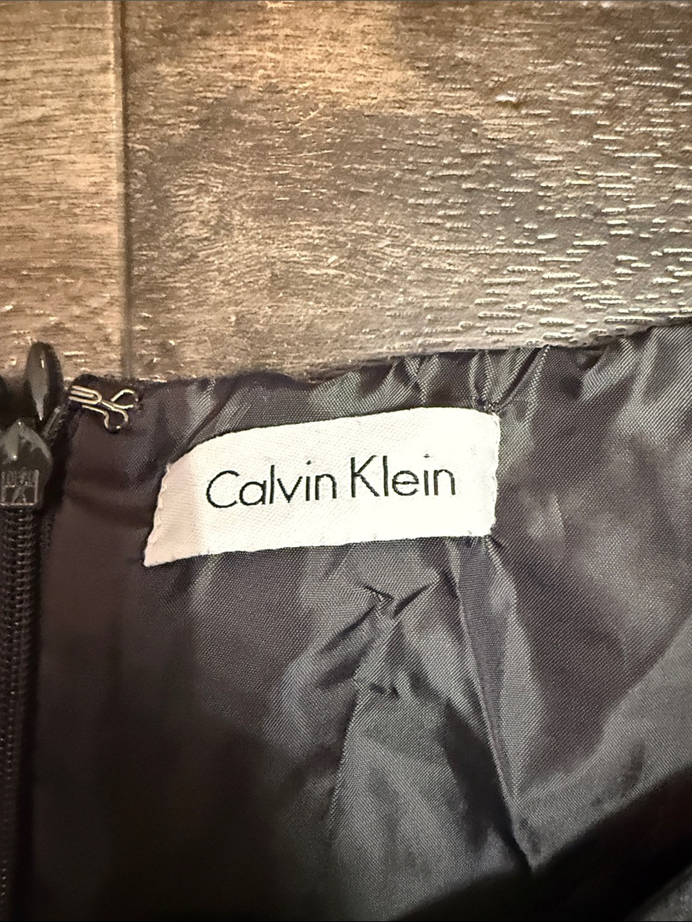 Calvin Klein Dark Gray Cap-Sleeve Sheath Dress - Picture 2 of 2